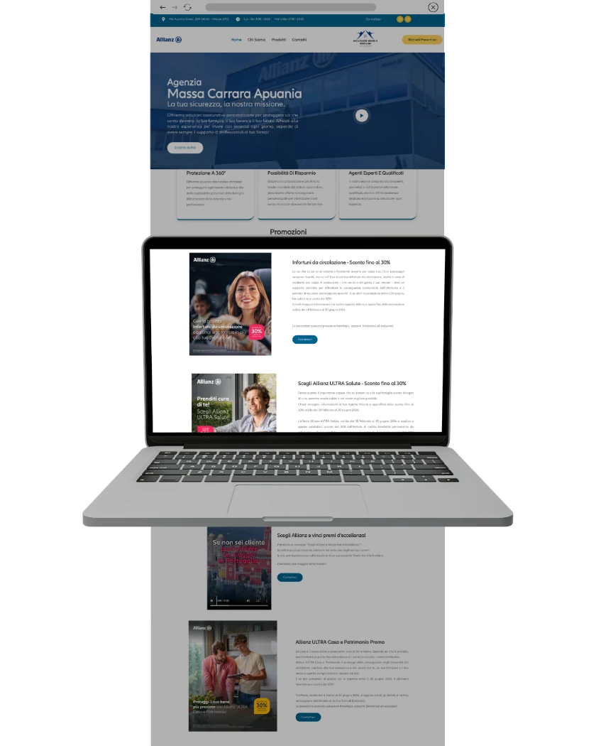 Sito web di Allianz Massa Carrara