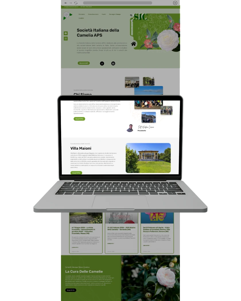 Sito web di Società Italiana della Camelia