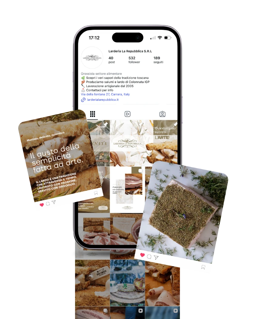 Profilo Instagram di Larderia La Repubblica