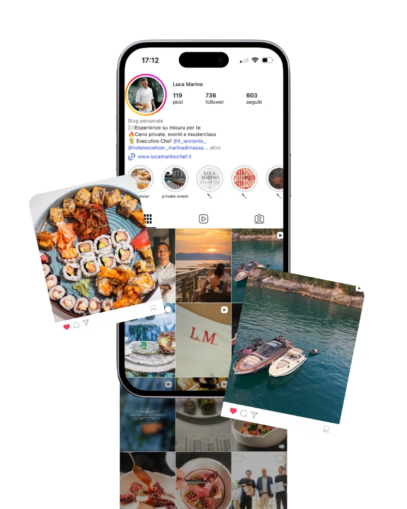 Profilo Instagram di Luca Marino Chef