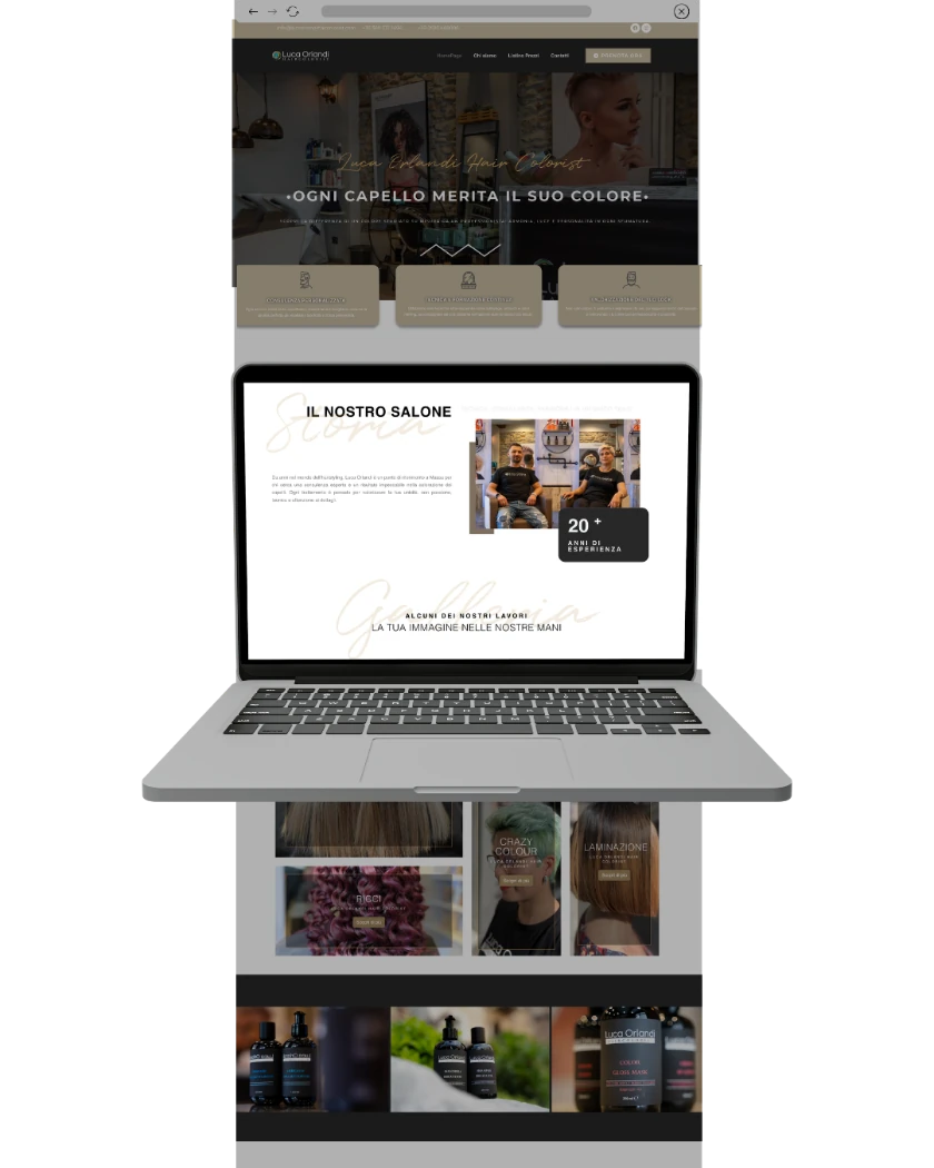 Sito web di Luca Orlandi Hair Colorist