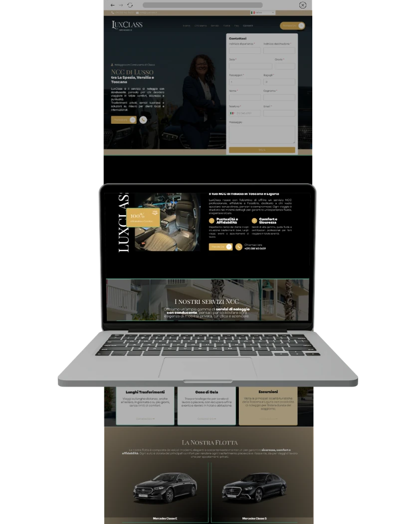 Sito web di LuxClass NCC