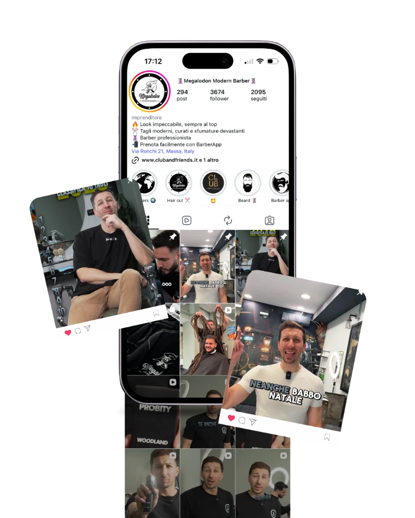 Profilo Instagram di Megalodon Modern Barber