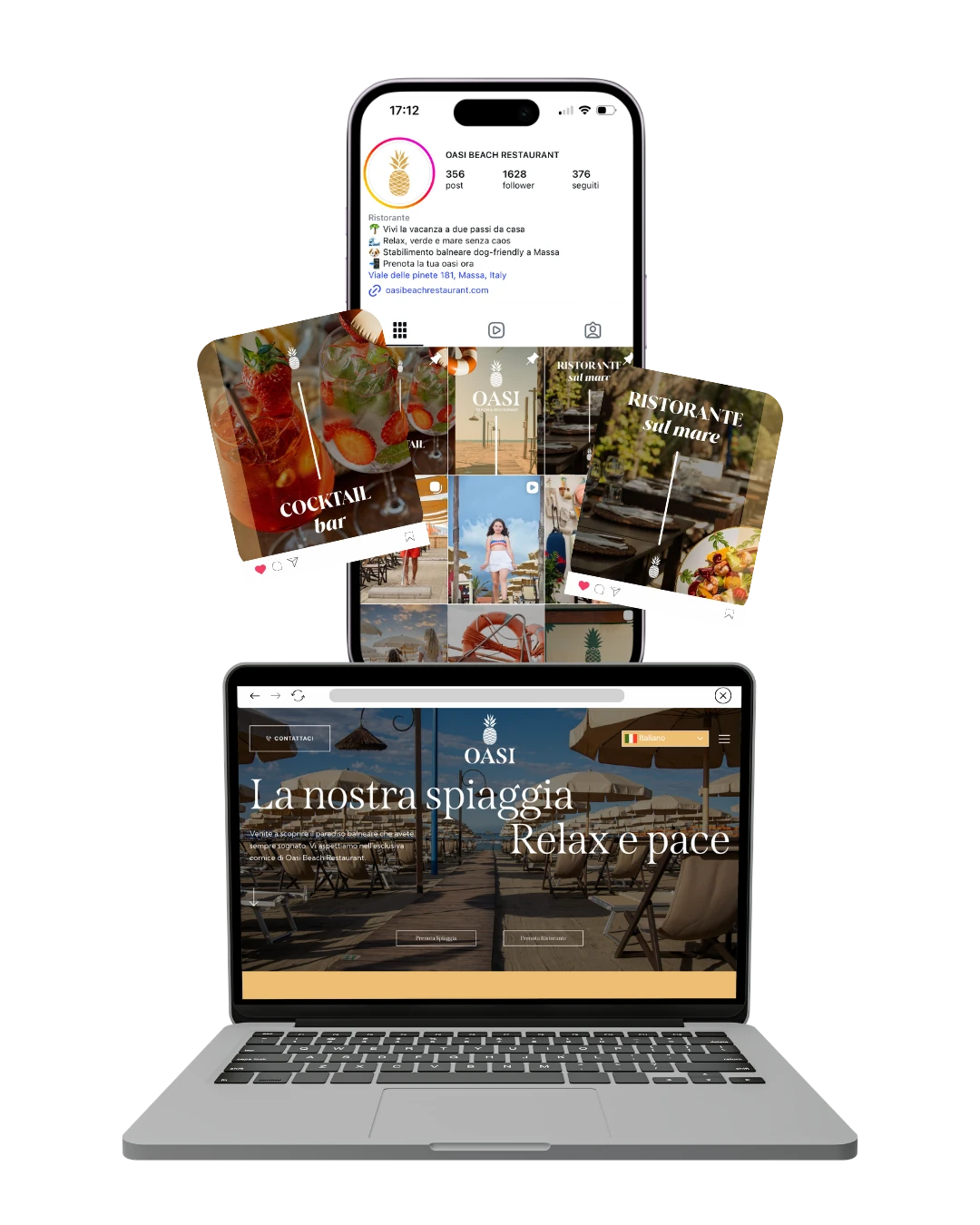 Sito web di Oasi Beach Restaurant