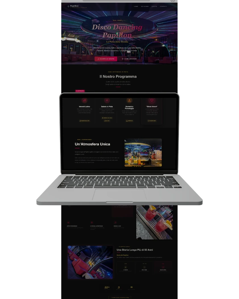 Sito web di Disco Dancing Papillon